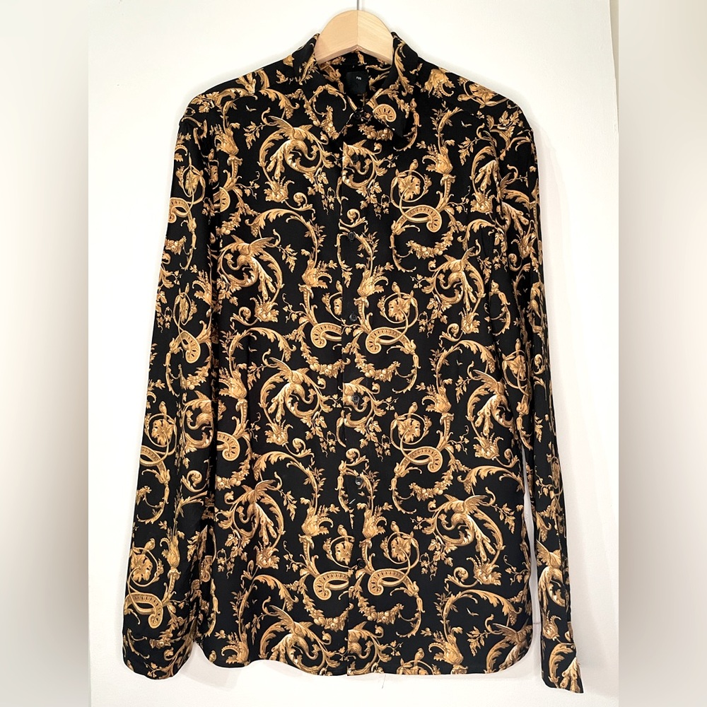 Slim fit long sleeve shirt in viscose